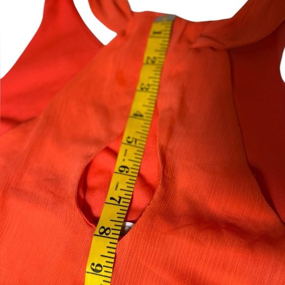 Banana Republic Top Halter Back  Sleeveless Orange Stretched Lined XSmall - Picture 7 of 9